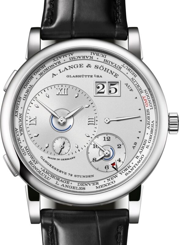 A Lange Sohne Lange 1 Time Zone Platinum 41.9mm Rhodie Silver Dial 136.025 - BRAND NEW
