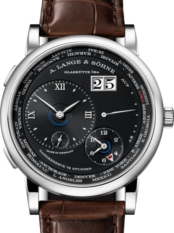 A Lange Sohne Lange 1 Time Zone White Gold 41.9mm Black Dial 136.029 - BRAND NEW