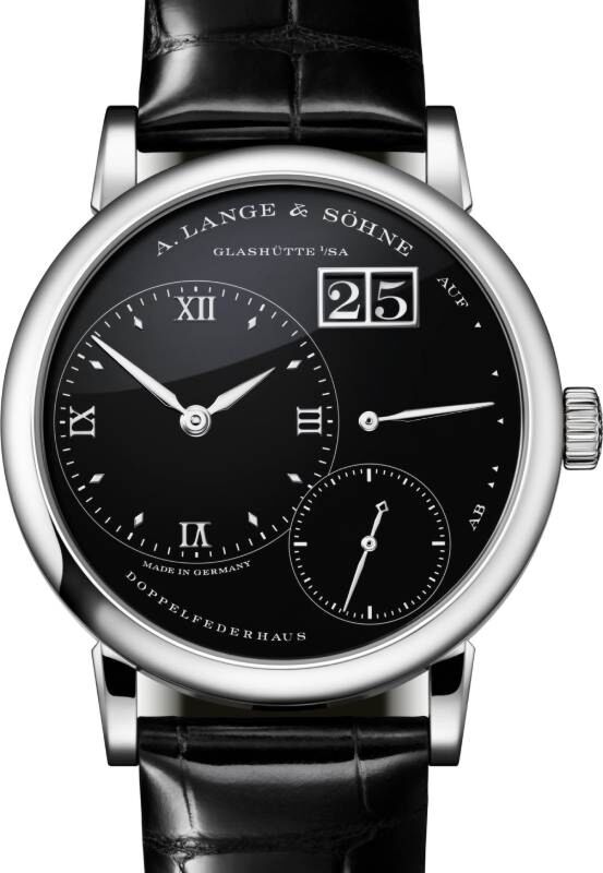 A Lange Sohne Little Lange 1 Platinum 36.8mm Black Onyx Dial 181.062