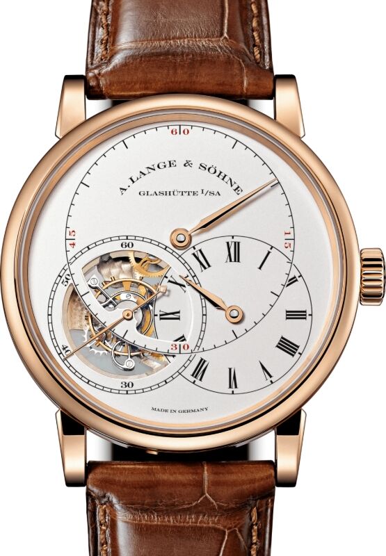 A Lange Sohne Richard Lange Tourbillon "Pour le Merite" Pink Rose Gold 41.9mm Argente Silver Dial 760.032F - BRAND NEW
