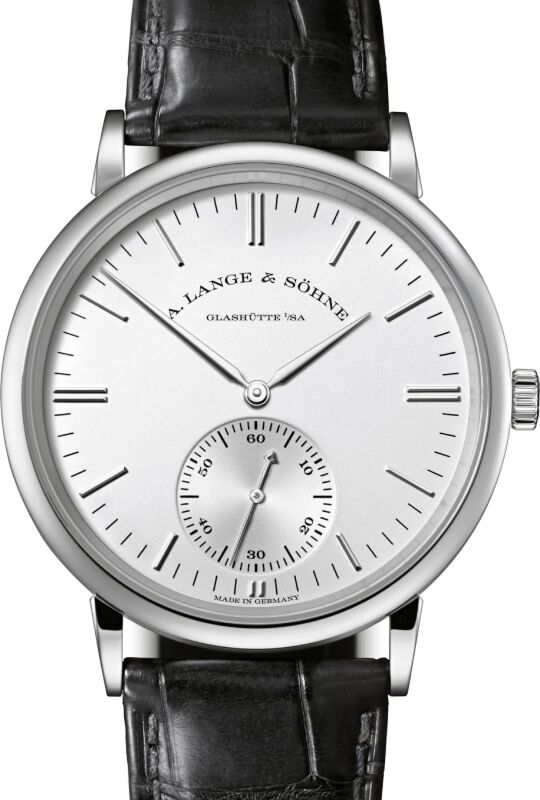 A Lange Sohne Saxonia Automatic White Gold 38.5mm Argente Silver Dial 380.027 BRAND NEW