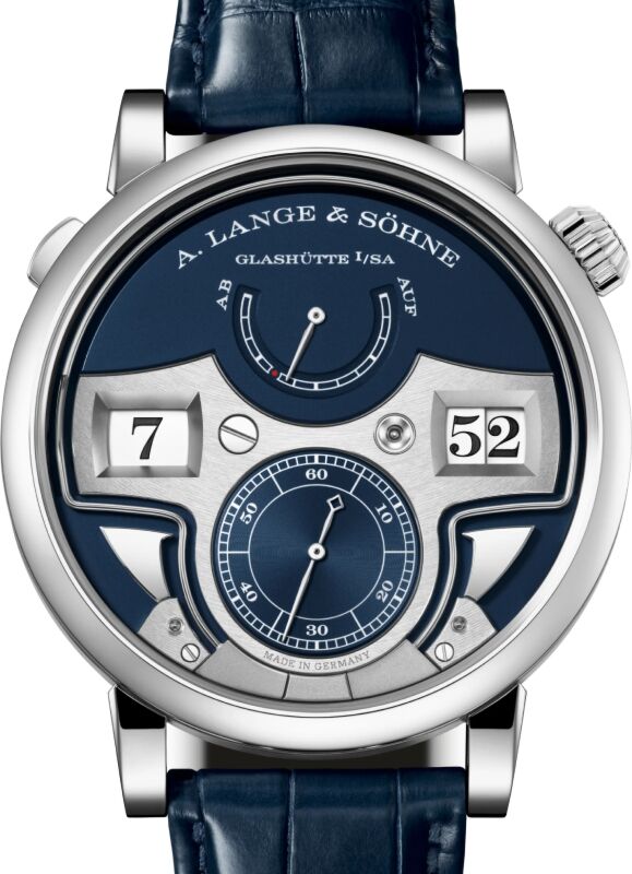 A Lange Sohne Zeitwerk Minute Repeater White Gold 44.2mm Blue Dial 147.028F - BRAND NEW