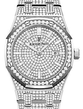 Audemars Piguet Royal Oak Quartz 33mm White Gold Diamond Pave 67652BC.ZZ.1265BC.01