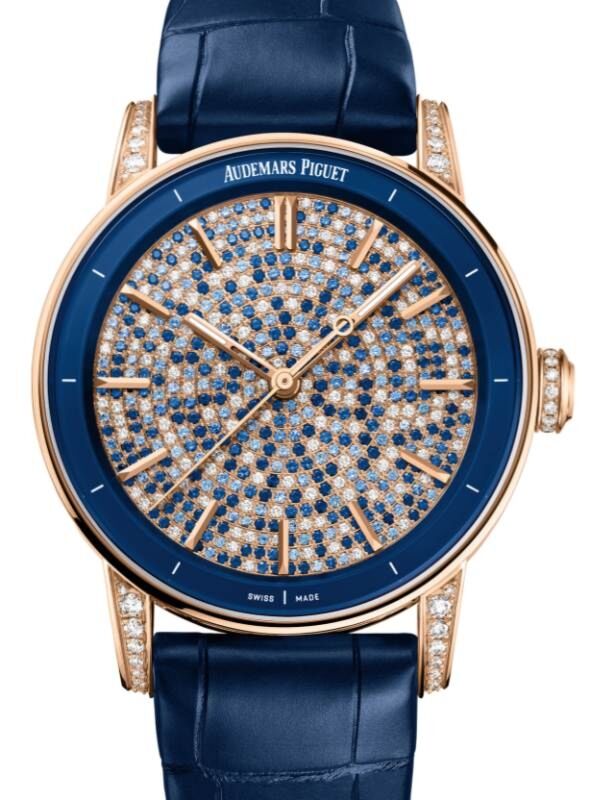 Audemars Piguet Code 11.59 Selfwinding Pink Gold Blue Sapphires & Diamond Dial 77410OR.ZZ.D343CR.01