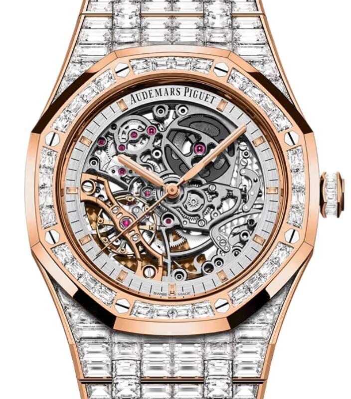 Audemars Piguet Royal Oak Double Balance Wheel Openworked 41mm Rose Gold Diamond Pave 15417OR.ZZ.1267OR.01.A