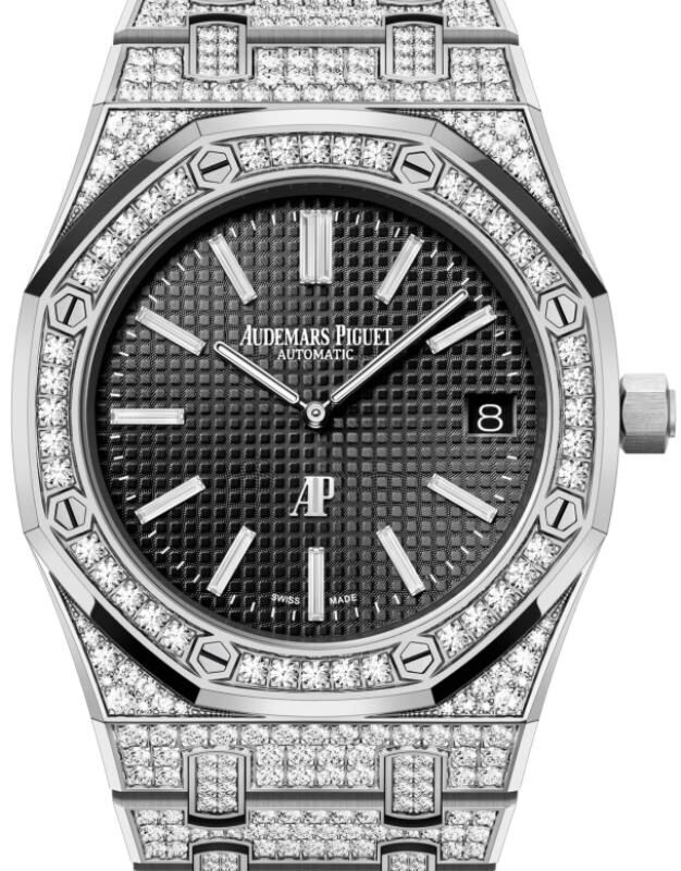 Audemars Piguet Royal Oak Extra-Thin White Gold/Diamond 39mm Light Blue Dial 15202BC.ZZ.1241BC.03