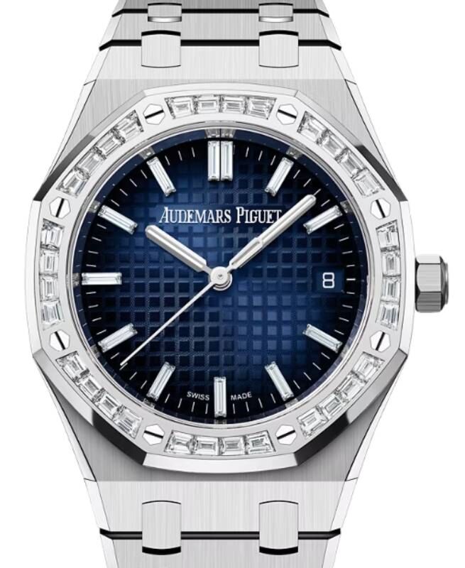 Audemars Piguet Royal Oak Selfwinding 34mm White Gold Diamond Baguette Bezel & Dial 77451BC.ZZ.1361BC.01