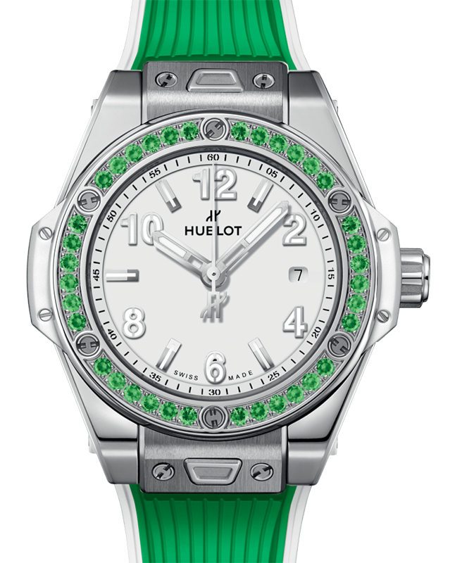 Hublot Big Bang 3-Hands One Click Joyful Steel Apple Green White Dial 33 mm 485.SG.2210.RX.1222 - BRAND NEW