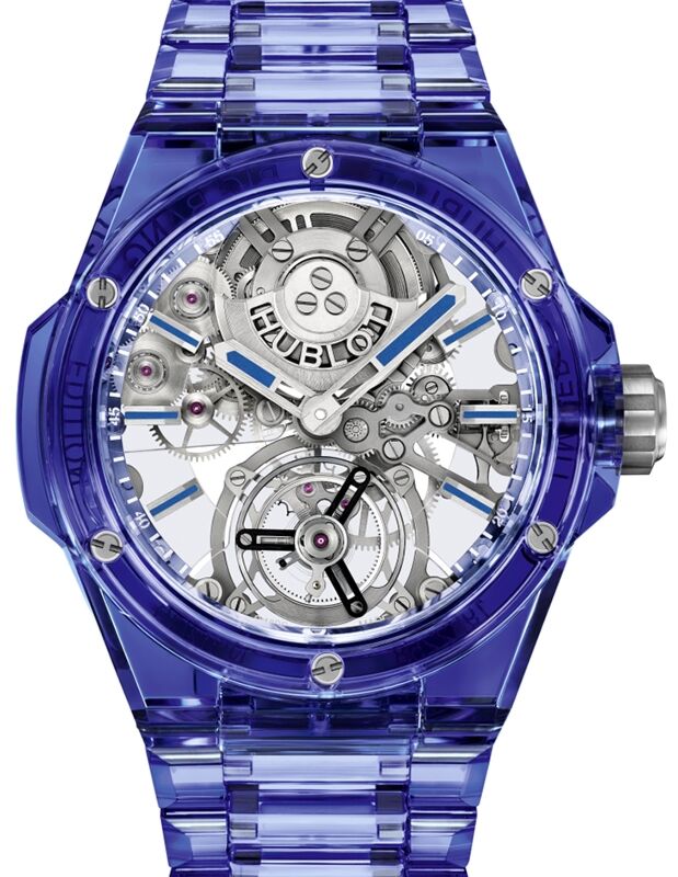 Big Bang Integrated Tourbillon Full Blue Sapphire 43mm 455.JL.0120.JL - BRAND NEW