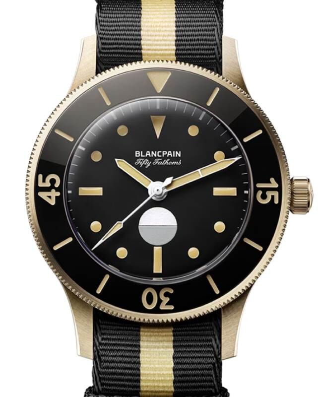Blancpain Fifty Fathoms 70th Anniversary Act 3 Bronze/Gold 41.3mm NATO Strap 5901 5630 NANA