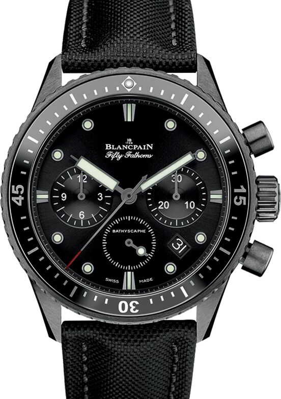 Blancpain Fifty Fathoms Bathyscaphe Chronographe Flyback Ceramic Black Dial 5200 0130 B52A