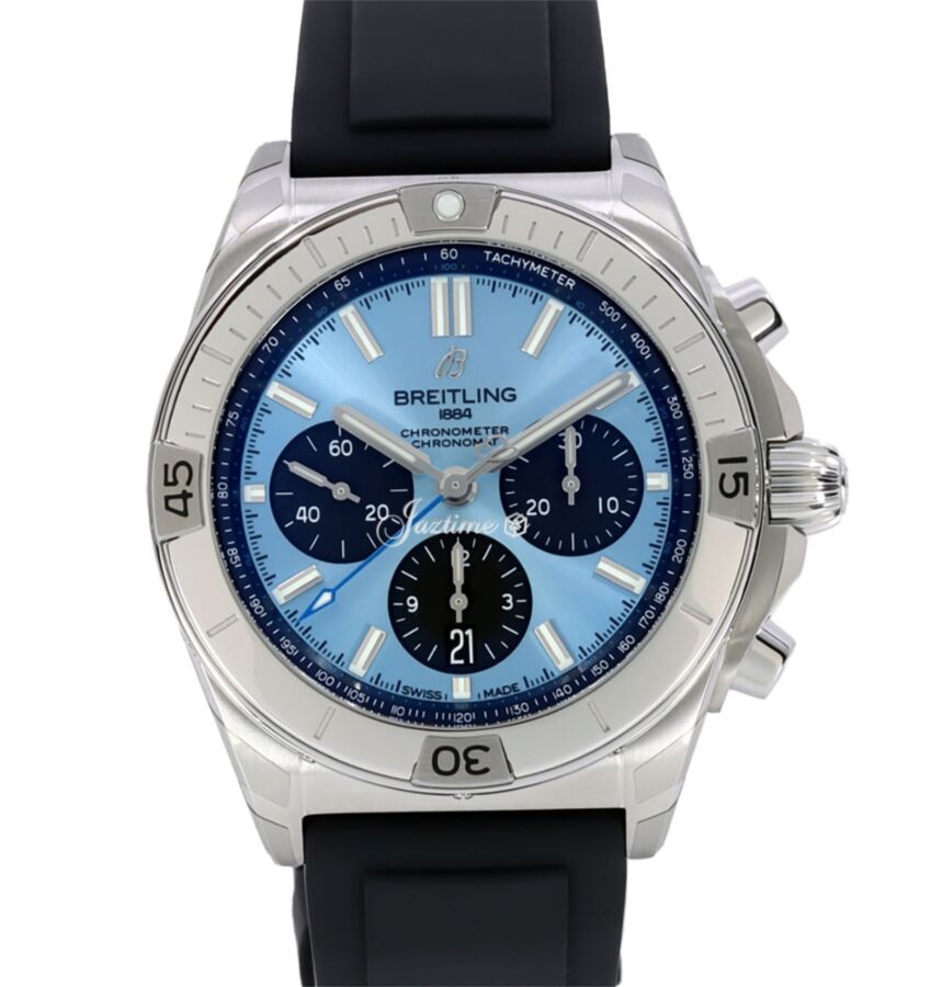 Breitling Chronomat B01 42 Steel/Platinum Ice Blue Dial PB0134101C1S1