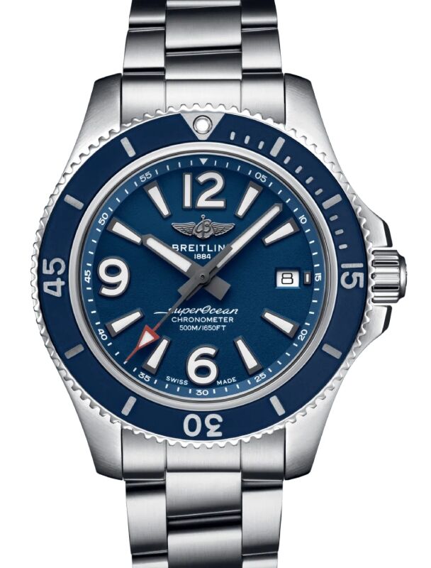 Breitling Superocean Automatic 42 Stainless Steel 42mm Blue Dial Steel Bracelet A17366D81C1A1 - BRAND NEW
