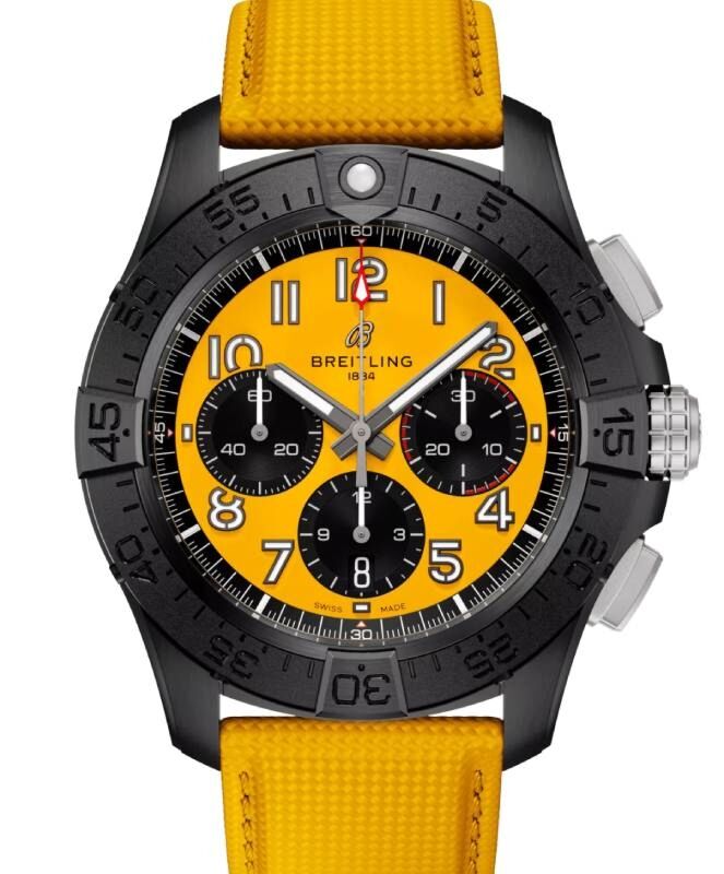 Breitling Avenger B01 Chronograph 44 Night Mission Ceramic Yellow Dial SB0147101I1X1