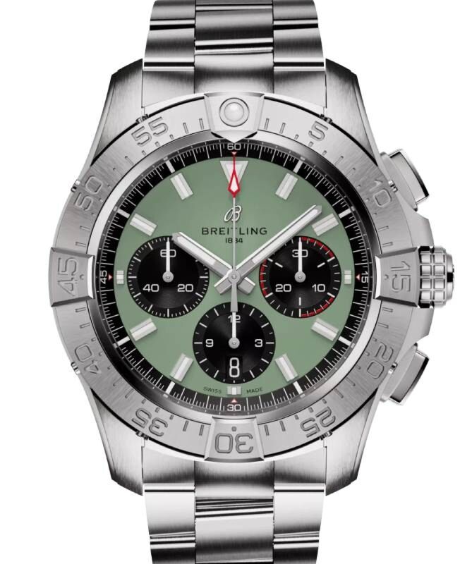 Breitling Avenger B01 Chronograph 44 Stainless Steel Green Dial AB0147101L1A1