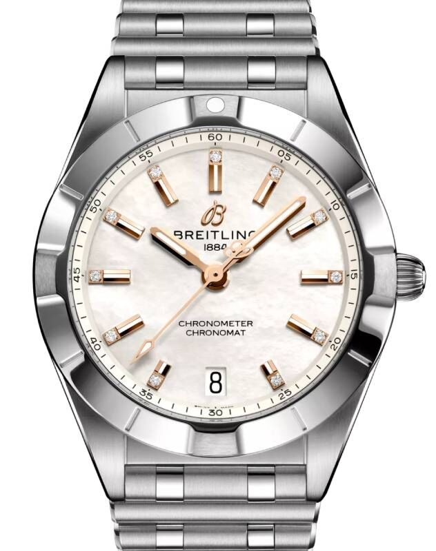 Breitling Chronomat 32 Steel Mother of Pearl Diamond Dial Bracelet A77310101A4A1