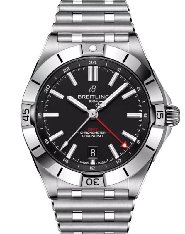 Breitling Chronomat Automatic GMT 40 Stainless Steel Black Dial A32398101B1A1