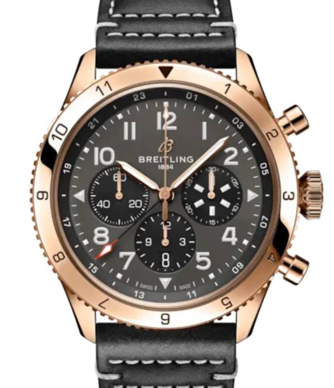 Breitling Classic Super AVI B04 Chronograph GMT 46 P-51 Mustang Red Gold RB04451A1B1X1