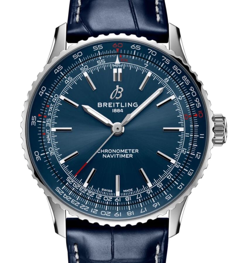Breitling Navitimer Automatic 41 Steel Blue Dial Leather Strap A17329161C1P1