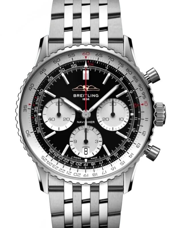 Breitling Navitimer B01 Chronograph 41 Stainless Steel Black Dial AB0139211B1A1