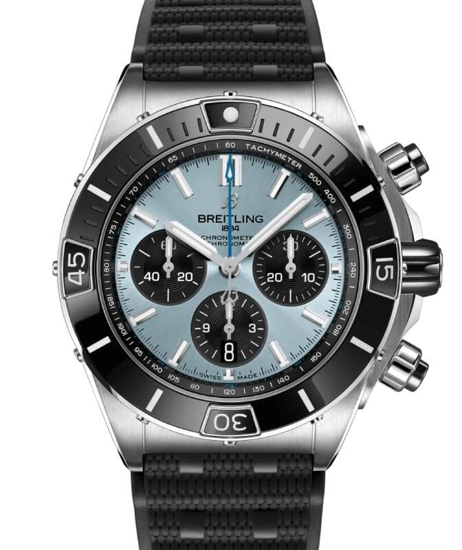 Breitling Super Chronomat B01 44 Steel/Platinum Ice Blue Dial PB0136251C1S1