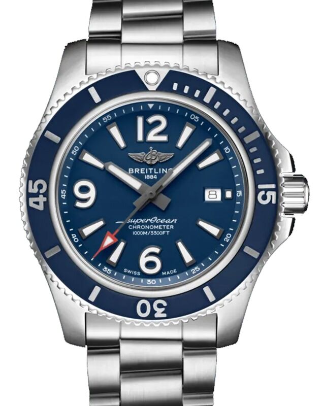 Breitling Superocean Automatic 44 Stainless Steel 44mm Blue Dial Bracelet A17367D81C1A1 - BRAND NEW