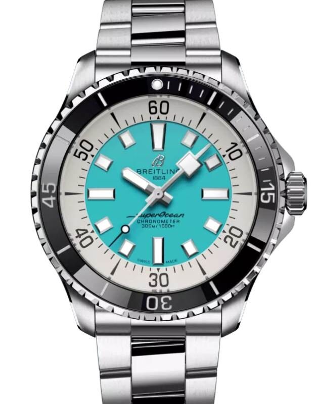 Breitling Superocean Automatic 44 Steel Turquoise Dial A17376211L2A1