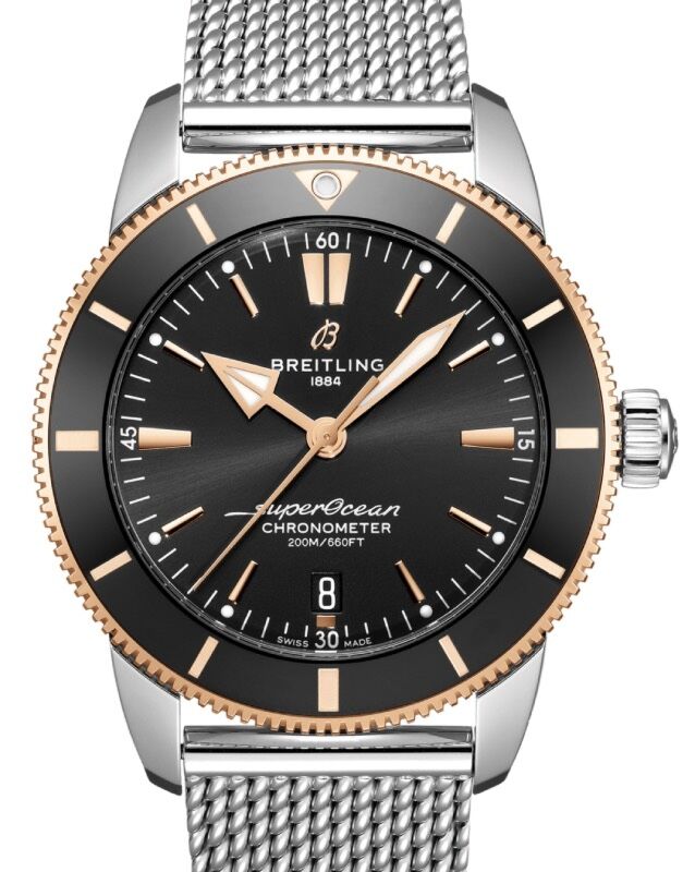Breitling Superocean Heritage B20 Automatic 44 Stainless Steel Red Gold Black Dial UB2030121B1A1