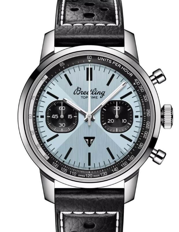 【美品】 Breitling Dial Blue Ice Steel Stainless Triumph B01 Time Top 時計