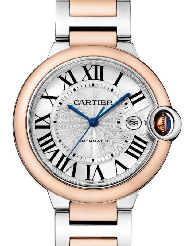 Cartier Ballon Bleu de Cartier Steel/Rose Gold 42mm Silver Dial W2BB0034