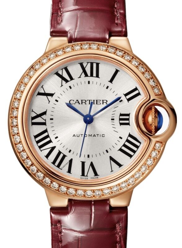 Cartier Ballon Bleu de Cartier Rose Gold Diamond Bezel 33mm WJBB0033