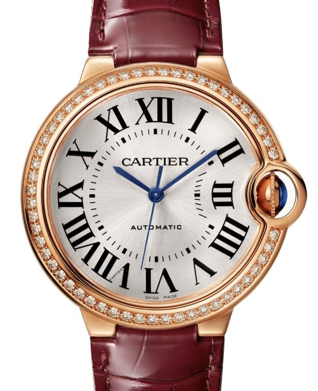 Cartier Ballon Bleu de Cartier Rose Gold Diamond Bezel 36mm WJBB0034