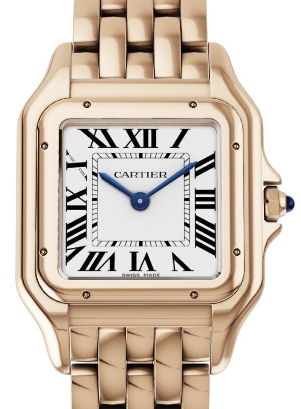 Panthere de Cartier Medium Quartz Rose Gold Silver Dial WGPN0007