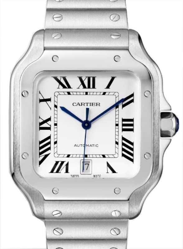 Santos de Cartier Large Silver Dial Steel WSSA0018