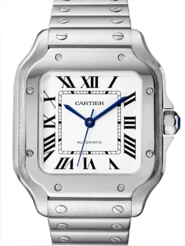Santos de Cartier Medium Steel Silver Dial WSSA0029
