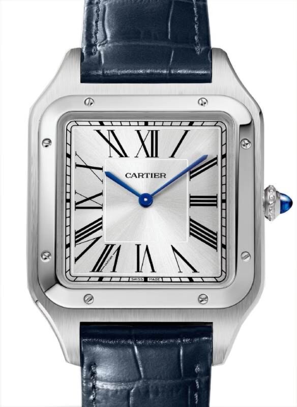 Santos-Dumont Extra-Large Steel Silver Dial WSSA0032