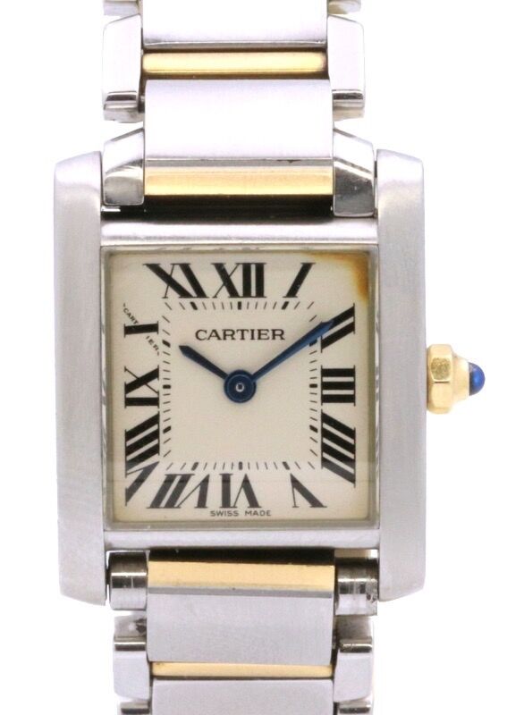 Cartier Tank Francaise Small Model Steel/Yellow Gold Roman Dial Quartz W51007Q4 - PRE-OWNED