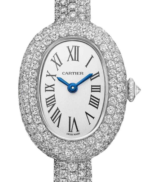 Cartier Baignoire Mini Quartz White Gold Silver Dial HPI01773 - BRAND NEW