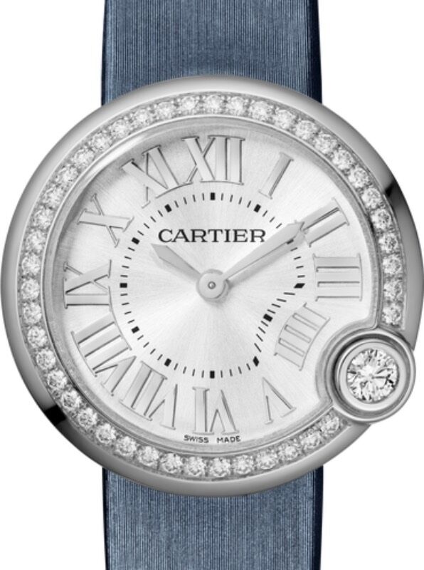 Cartier Ballon Blanc de Cartier Quartz Steel Diamond Bezel 30mm Silver Dial W4BL0003 - BRAND NEW