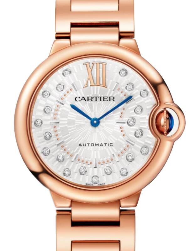 Cartier Ballon Bleu de Cartier 36mm Rose Gold Diamond Dial WGBB0055