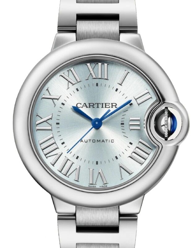 Cartier Ballon Bleu de Cartier Steel 33mm Blue Silver Dial WSBB0062