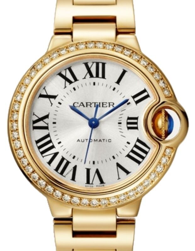 Cartier Ballon Bleu De Cartier 42mm White Gold Diamond Pave Leather Strap HPI01062 BRAND NEW