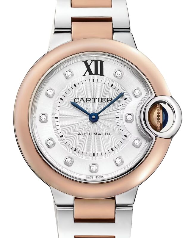 Cartier Ballon Bleu de Cartier 33mm Steel/Rose Gold Diamond Dial W3BB0021