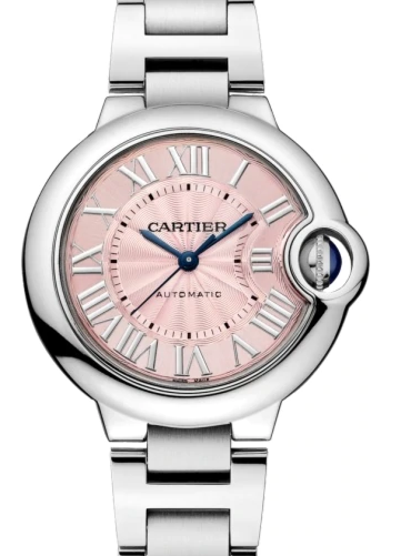 Cartier Ballon Blue De Silver Dial Stainless Steel Bezel & Bracelet 33mm W6920100 - BRAND NEW