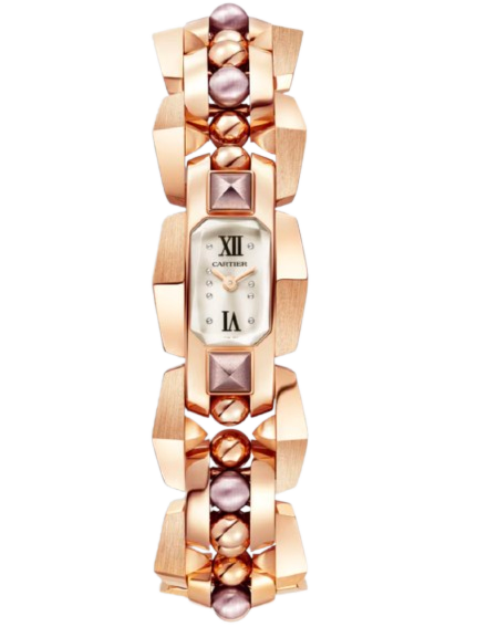 Cartier Clash [Un]limited Rose and Purple Gold Silver Dial Quartz WGMB0003 