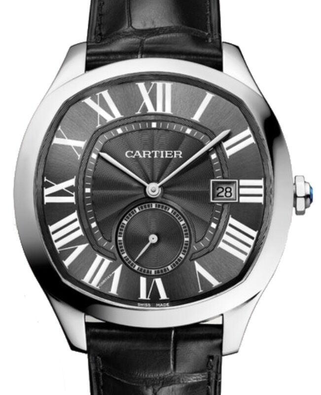 Cartier Drive De Cartier Men's Watch Automatic Large Stainless Steel Black Dial Alligator Leather Strap WSNM0009 - BRAND NEW