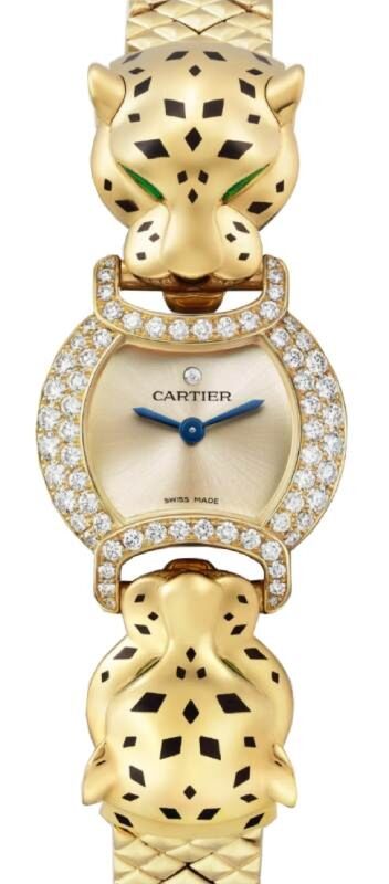 La Panthere de Cartier 22.2mm Quartz Yellow Gold/Diamond Pave Gold Dial HPI01441