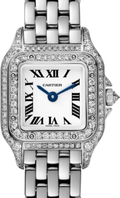 Cartier Panth?re de Cartier Ladies Watch Mini Quartz White Gold Diamond Bezel Silver Dial White Gold Bracelet WJPN0019 - BRAND NEW