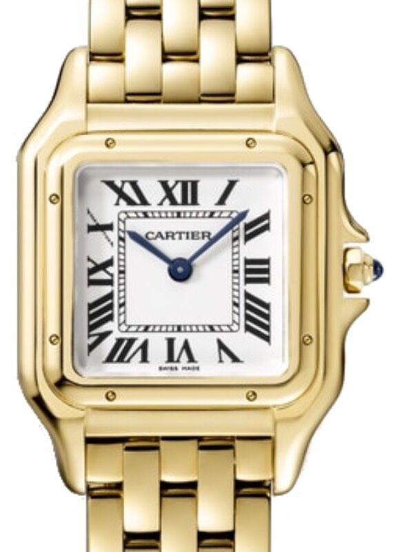 Cartier Panth?re de Cartier Ladies Watch Small Quartz Yellow Gold Silver Dial Yellow Gold Bracelet WGPN0008 - BRAND NEW
