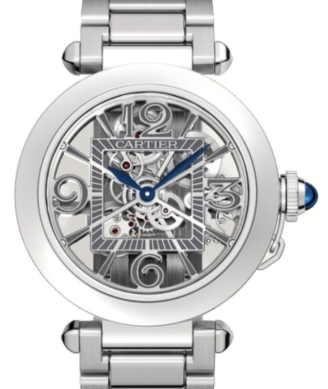 Cartier Pasha De Cartier Stainless Steel 41mm Skeleton Dial WHPA0007 - BRAND NEW
